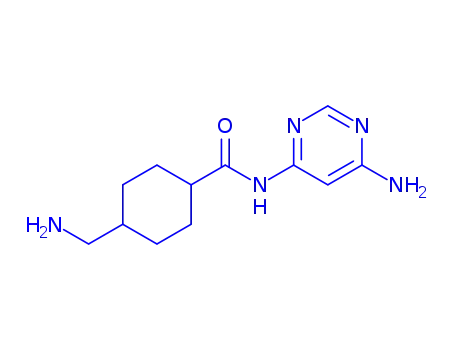 Molecular Structure of 700343-20-0 (Cyclohexanecarboxamide, 4-(aminomethyl)-N-(6-amino-4-pyrimidinyl)-, trans-)