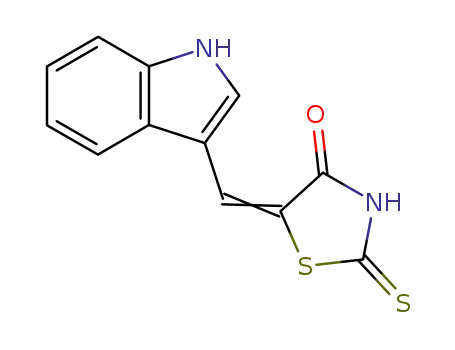 Molecular Structure of 73855-59-1 ((5E)-5-(1H-indol-3-ylmethylidene)-2-thioxo-1,3-thiazolidin-4-one)
