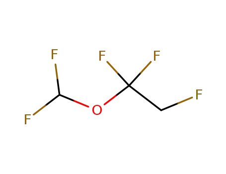 Molecular Structure of 69948-24-9 (Difluoromethyl 1,1,2-trifluoroethyl ether)