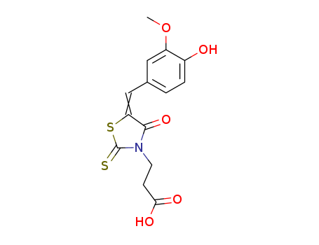 3-[(5Z)-5-(4-HYDROXY-3-METHOXYBENZYLIDENE)-4-OXO-2-THIOXO-1,3-THIAZOLIDIN-3-YL]PROPANOIC ACID