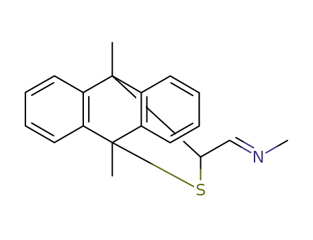 Molecular Structure of 161794-27-0 (12-(N-methyliminomethyl)-9,10-dimethyl-9,10-dihydro-11-thia-9,10-ethanoanthracene)
