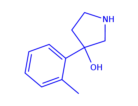 Molecular Structure of 702630-29-3 (3-(2-METHYLPHENYL)PYRROLIDIN-3-OL)