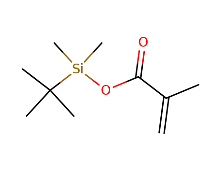 Molecular Structure of 105040-99-1 (2-Propenoic acid, 2-methyl-, (1,1-dimethylethyl)dimethylsilyl ester)