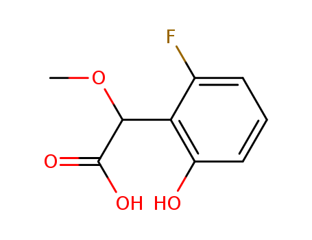 Benzeneacetic acid, 2-fluoro-6-hydroxy--alpha--methoxy- (9CI)