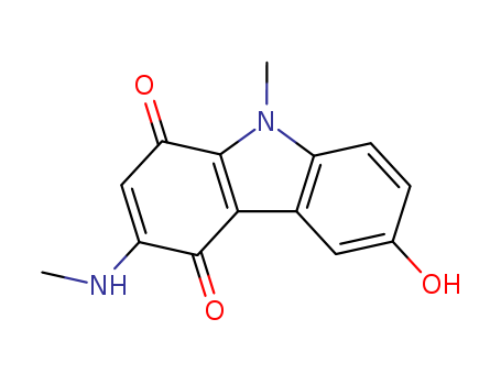 1H-Carbazole-1,4(9H)-dione,6-hydroxy-9-methyl-3-(methylamino)- cas  70036-32-7