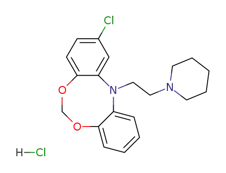 Molecular Structure of 70133-84-5 (2-chloro-12-(2-piperidinoethyl)dibenzo(d,g)-1,3,6-dioxazocine)