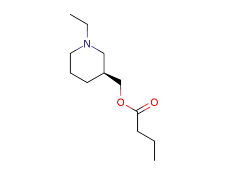 Molecular Structure of 700870-66-2 (Butanoic acid, [(3S)-1-ethyl-3-piperidinyl]methyl ester (9CI))