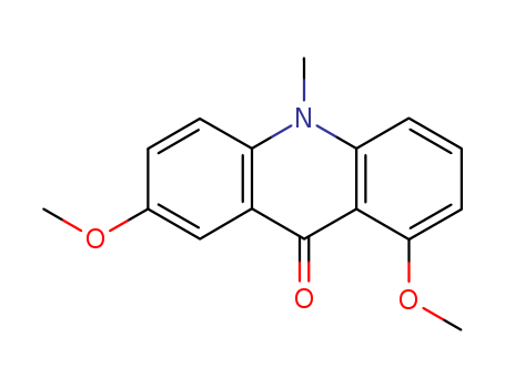 Molecular Structure of 112649-94-2 (9(10H)-Acridinone, 1,7-dimethoxy-10-methyl-)
