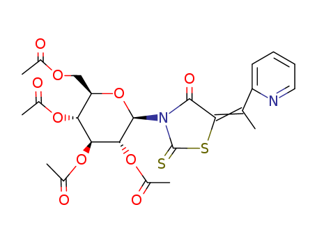 4-Thiazolidinone,5-[1-(2-pyridinyl)ethylidene]-3-(2,3,4,6-tetra-O-acetyl-b-D-glucopyranosyl)-2-thioxo- cas  65562-36-9