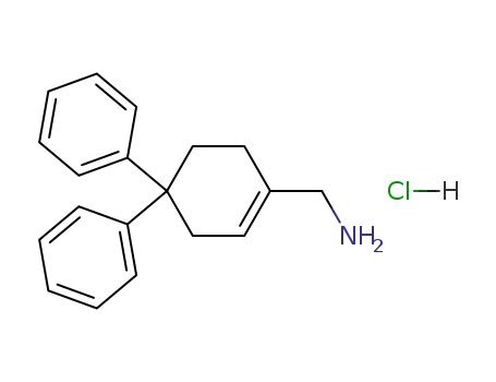 Molecular Structure of 65445-82-1 ((4,4-diphenyl-1-cyclohexenyl)methanamine hydrochloride)