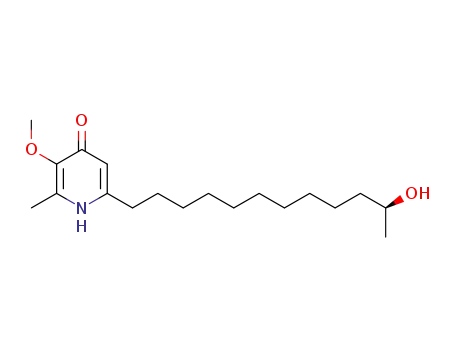 Molecular Structure of 70001-21-7 (6-[(11R)-11-hydroxydodecyl]-3-methoxy-2-methyl-1H-pyridin-4-one)