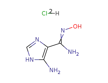 Molecular Structure of 65456-71-5 (5(4)-AMINOIMIDAZOLE-4(5)-CARBOXAMIDOXIME DIHYDROCHLORIDE)