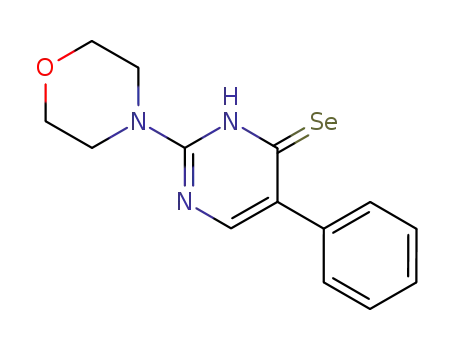 Molecular Structure of 69909-08-6 ((2-morpholin-4-yl-5-phenylpyrimidin-4-yl)selanyl)
