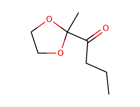 Molecular Structure of 61784-38-1 (1-Butanone, 1-(2-methyl-1,3-dioxolan-2-yl)-)
