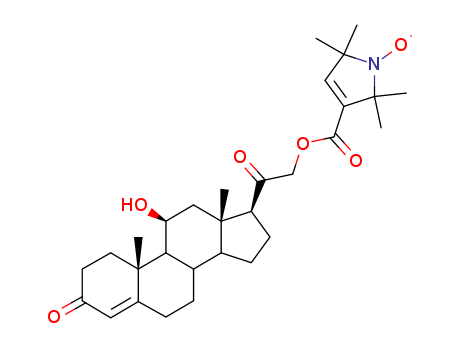 Pregn-4-ene-3,20-dione,21-[[(2,5-dihydro-2,2,5,5-tetramethyl-1-oxy-1H-pyrrol-3-yl)carbonyl]oxy]-11-hydroxy-,(11b)- (9CI)