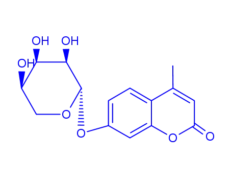 Molecular Structure of 69414-26-2 (4-METHYLUMBELLIFERYL ALPHA-L-ARABINOPYRANOSIDE)
