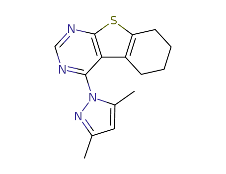4-(3,5-dimethyl-1H-pyrazol-1-yl)-5,6,7,8-tetrahydro[1]benzothieno[2,3-d]pyrimidine