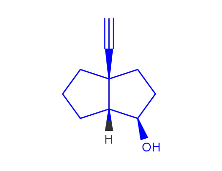 Molecular Structure of 69984-49-2 (1-Pentalenol, 3a-ethynyloctahydro-, (1alpha,3abeta,6abeta)- (9CI))
