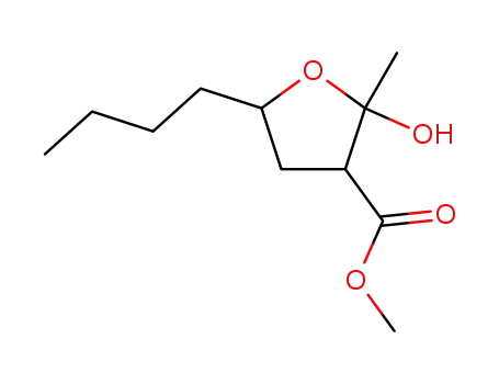 5-Butyl-2-hydroxy-2-methyl-tetrahydro-furan-3-carboxylic acid methyl ester