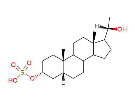 Molecular Structure of 65423-37-2 (pregnane-3,20-diol 3-sulfate)