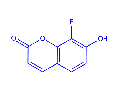 Molecular Structure of 705944-49-6 (2H-1-Benzopyran-2-one,  8-fluoro-7-hydroxy-)