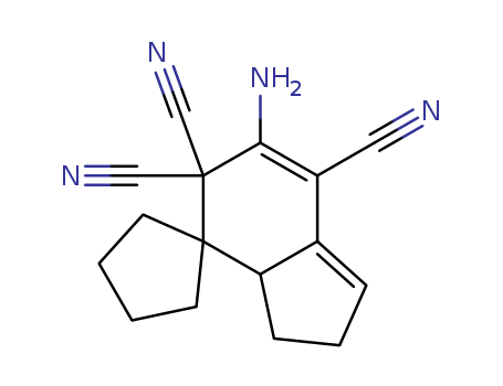 Spiro[cyclopentane-1,4'-[4H]indene]-5',5',7'(2'H)-tricarbonitrile,6'-amino-3',3'a-dihydro-