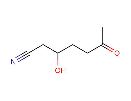 Molecular Structure of 70367-36-1 (Heptanenitrile, 3-hydroxy-6-oxo- (9CI))