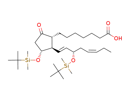 7-{(1R,2R,3R)-3-(tert-Butyl-dimethyl-silanyloxy)-2-[(1E,5Z)-(S)-3-(tert-butyl-dimethyl-silanyloxy)-octa-1,5-dienyl]-5-oxo-cyclopentyl}-heptanoic acid