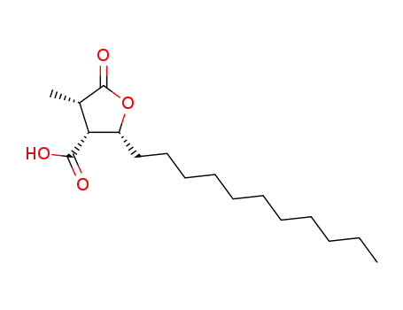 4-(S)-methyl-5-oxo-2-(R)-undecyloxolane-3-(R)-carboxylic acid