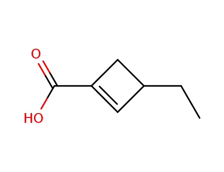 Molecular Structure of 89897-93-8 (1-Cyclobutene-1-carboxylic acid, 3-ethyl- (7CI,9CI))