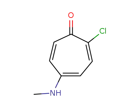 Molecular Structure of 7061-38-3 (2,4,6-Cycloheptatrien-1-one,  2-chloro-5-(methylamino)-)