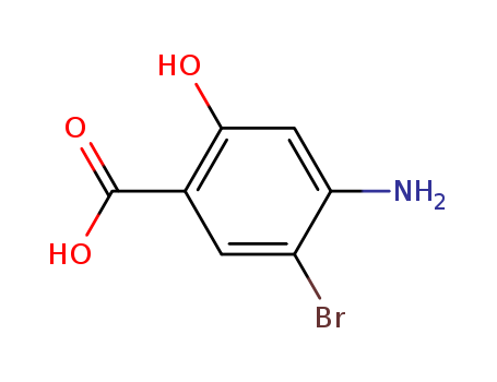 Benzoic acid,4-amino-5-bromo-2-hydroxy- cas  6625-93-0