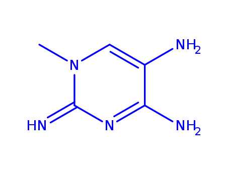 Molecular Structure of 705919-05-7 (2,5-Pyrimidinediamine,1,4-dihydro-4-imino-1-methyl-(9CI))