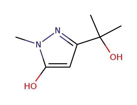 Molecular Structure of 70498-88-3 (5-(2-hydroxypropan-2-yl)-2-methyl-1,2-dihydro-3H-pyrazol-3-one)
