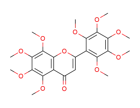 Molecular Structure of 70460-32-1 (5,6,7,8-tetramethoxy-2-(pentamethoxyphenyl)-4H-chromen-4-one)