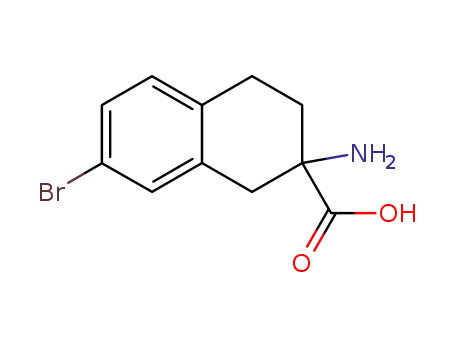 Molecular Structure of 659736-95-5 (2-AMINO-7-BROMO-1,2,3,4-TETRAHYDRONAPHTHALENE-2-CARBOXYLIC ACID)