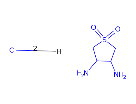 Molecular Structure of 70519-79-8 (Tetrahydro-3,4-thiophenediamine 1,1-dioxide dihydrochloride)