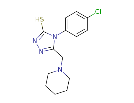 3H-1,2,4-Triazole-3-thione,4-(4-chlorophenyl)-2,4-dihydro-5-(1-piperidinylmethyl)-