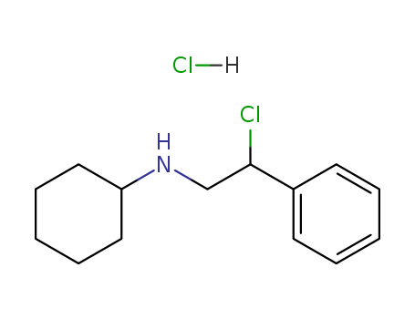 Benzeneethanamine, b-chloro-N-cyclohexyl-,hydrochloride (1:1) cas  6589-49-7