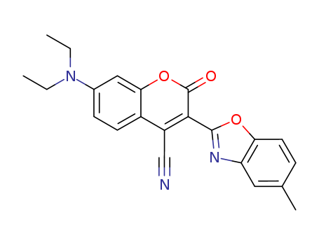 2H-1-Benzopyran-4-carbonitrile,7-(diethylamino)-3-(5-methyl-2-benzoxazolyl)-2-oxo-