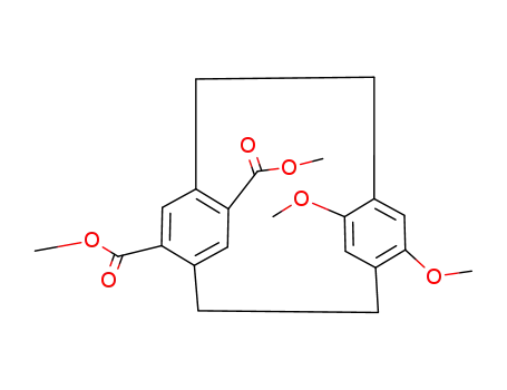 Molecular Structure of 66212-59-7 (dimethyl 11,13-dimethoxytricyclo[8.2.2.2~4,7~]hexadeca-1(12),4,6,10,13,15-hexaene-5,15-dicarboxylate)