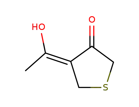 Molecular Structure of 180292-85-7 (3(2H)-Thiophenone, dihydro-4-(1-hydroxyethylidene)-, (E)- (9CI))