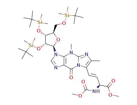 [S-(E)]-4-[4,6-dimethyl-9-oxo-3-[2,3,5-tris-O-(tert-butyldimethylsilyl)-β-D-ribofuranosyl]-4,9-dihydro-3H-imidazo[1,2-a]purin-7-yl]-2-[(methoxycarbonyl)amino]-3-butenoic acid methyl ester