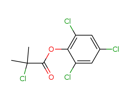 Molecular Structure of 6625-06-5 ((2,4,6-trichlorophenyl) 2-chloro-2-methyl-propanoate)