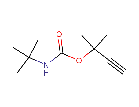 Molecular Structure of 70540-31-7 (Carbamic acid, (1,1-dimethylethyl)-, 1,1-dimethyl-2-propynyl ester (9CI))