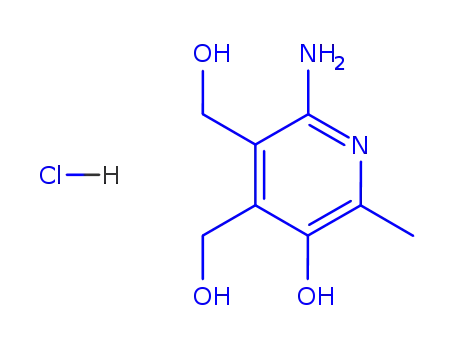 Molecular Structure of 6600-94-8 (6-amino-4,5-bis(hydroxymethyl)-2-methyl-pyridin-3-ol)