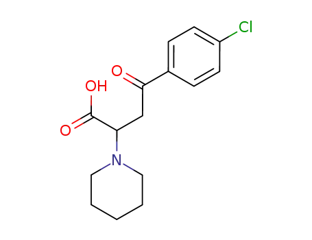 4-(4-Chlorophenyl)-4-oxo-2-piperidin-1-ylbutanoic acid