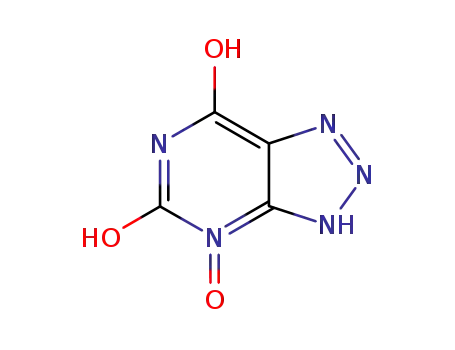 Molecular Structure of 703-40-2 (4-hydroxy-2H-[1,2,3]triazolo[4,5-d]pyrimidine-5,7(4H,6H)-dione)
