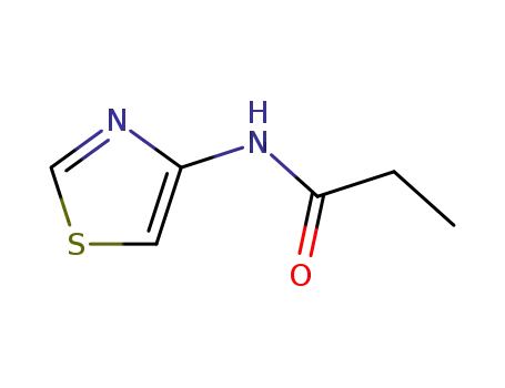 Molecular Structure of 70346-28-0 (Propanamide,  N-4-thiazolyl-)
