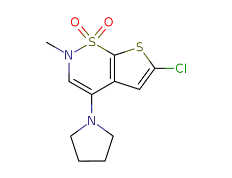 6-chloro-2-methyl-4-pyrrolidin-1-yl-2<i>H</i>-thieno[3,2-<i>e</i>][1,2]thiazine 1,1-dioxide